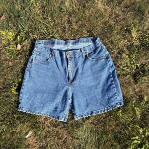 Wrangler Blues Denim Shorts Womens Size 12 High Rise Classic Five Pocket